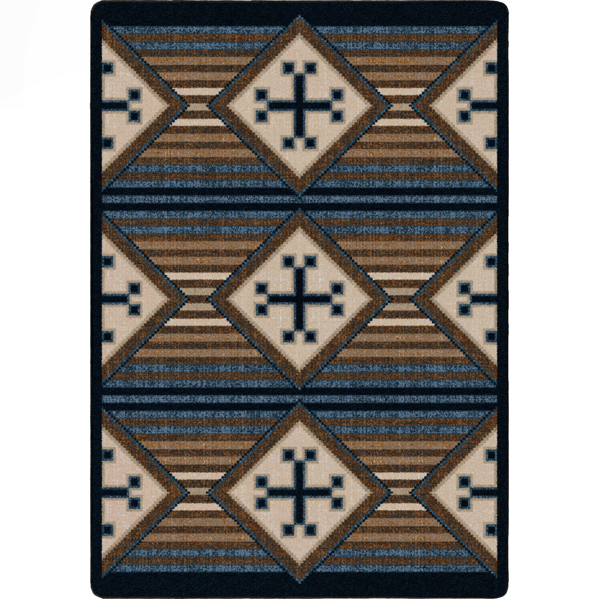Image of an area rug, Bison Creek - Black and Russet