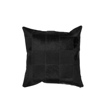 Load image into Gallery viewer, Cowhide Patchwork Black Pillow