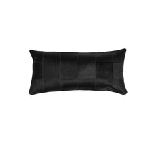 Load image into Gallery viewer, Cowhide Patchwork Black Pillow