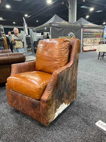 Bonham Cowhide Swivel Glider