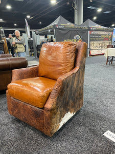 Bonham Cowhide Swivel Glider