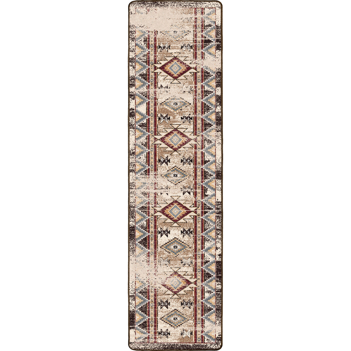 Image of an area rug, Bow Strings Distressed - Brown
