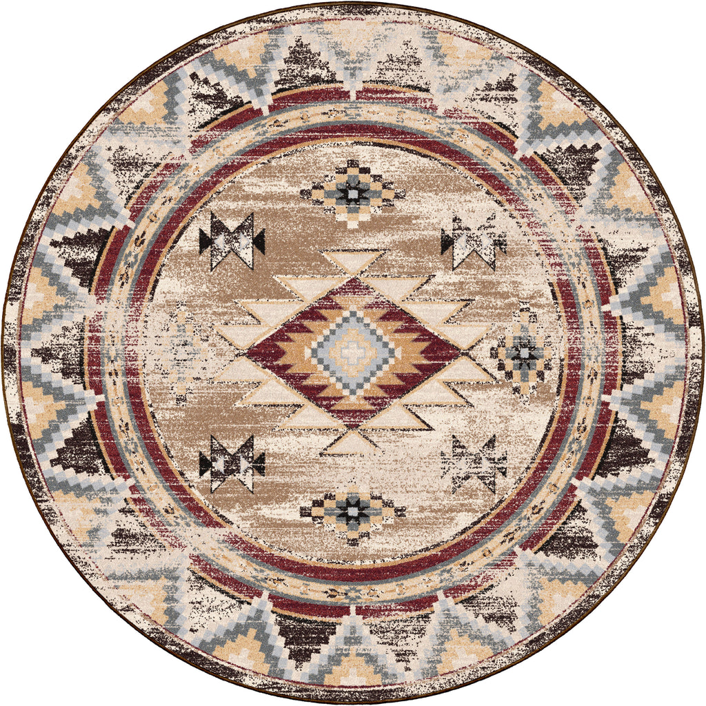 Image of an area rug, Bow Strings Distressed - Brown