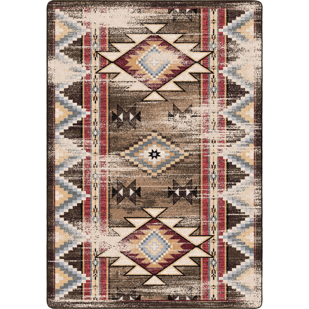 Image of an area rug, Bow Strings Distressed - Brown
