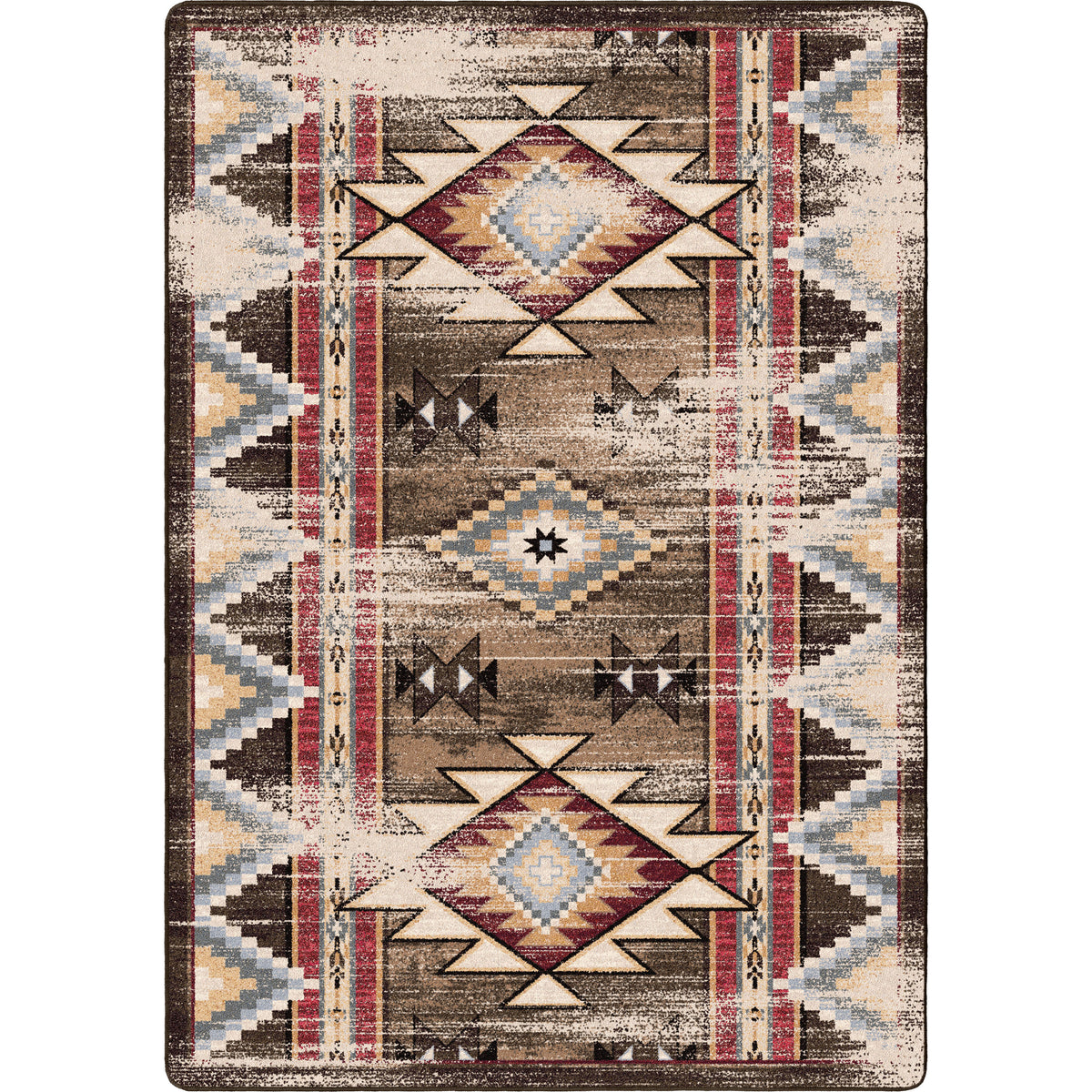 Image of an area rug, Bow Strings Distressed - Brown