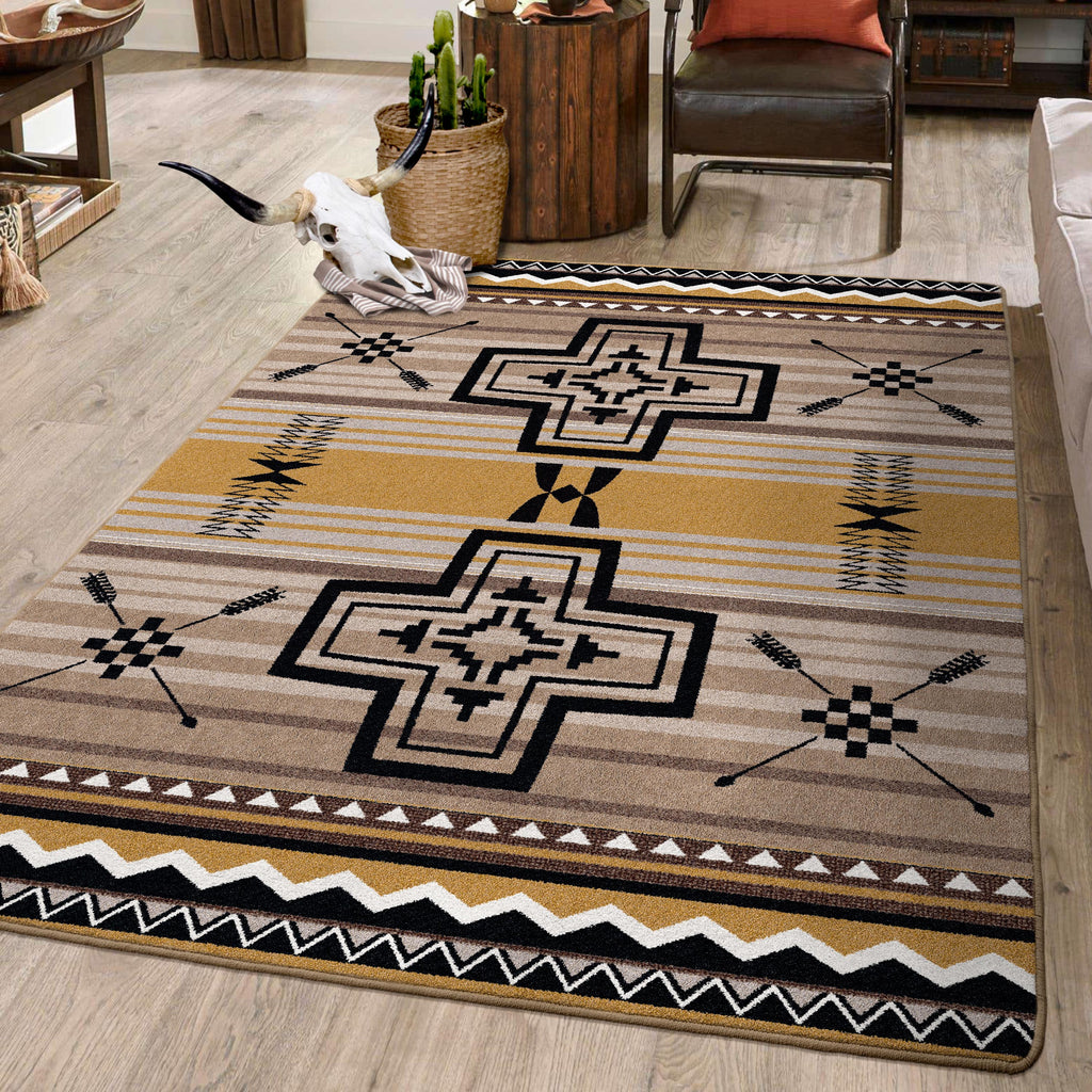 Image of an area rug, Brazos OKA - Old Gold