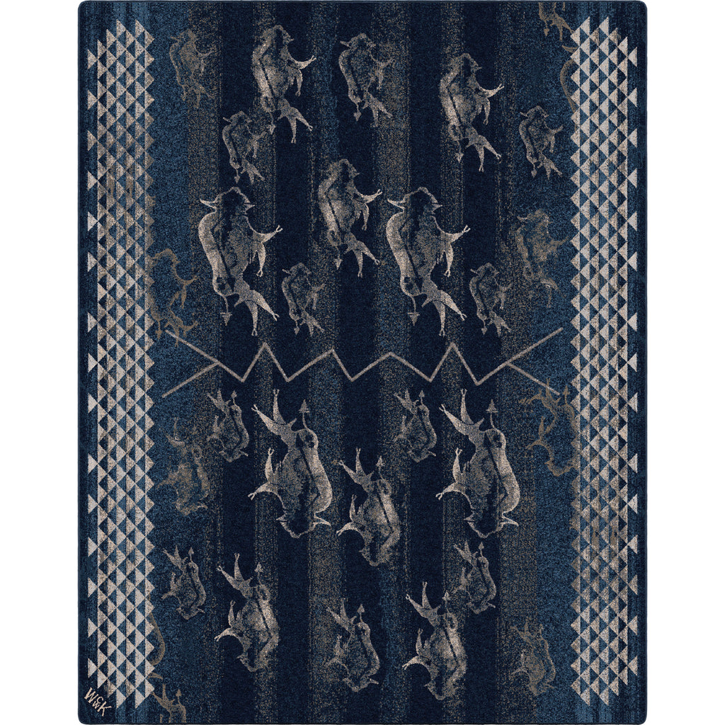 Image of an area rug, Will K Buffalo Rising - Midnight