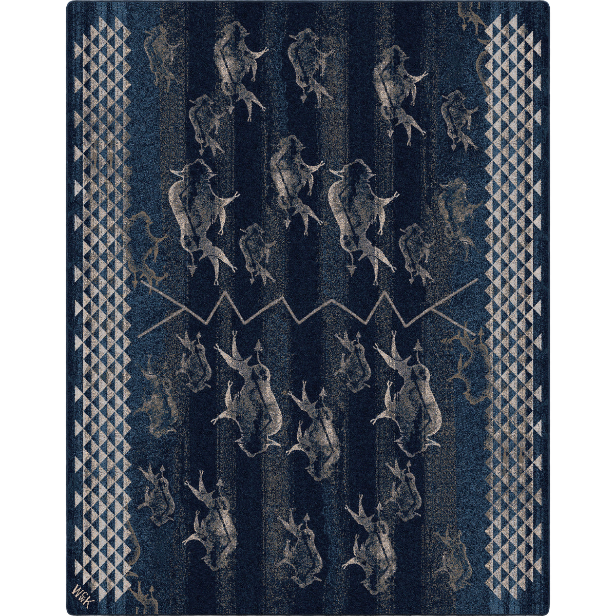 Image of an area rug, Will K Buffalo Rising - Midnight