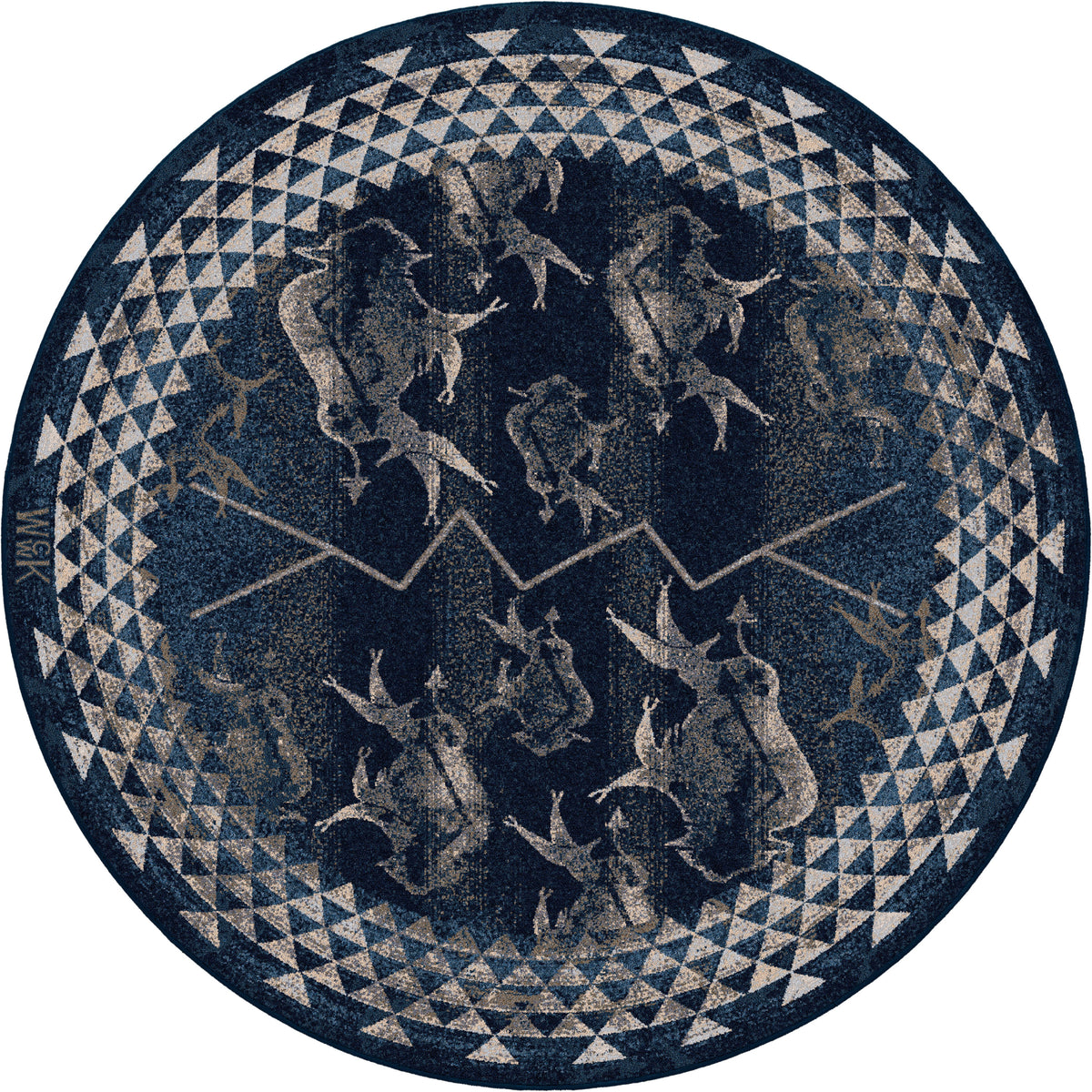 Image of an area rug, Will K Buffalo Rising - Midnight