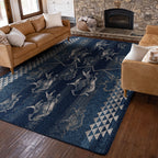 Image of an area rug, Will K Buffalo Rising - Midnight