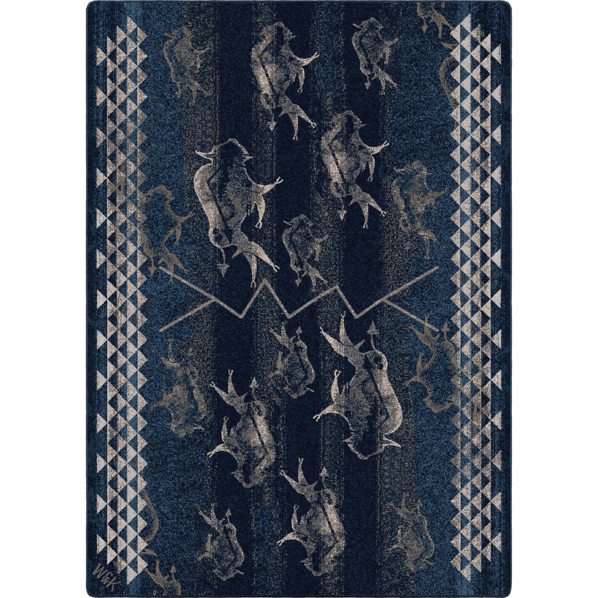 Image of an area rug, Will K Buffalo Rising - Midnight