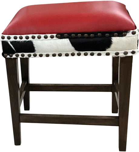 Red Holstein Saddle Barstool