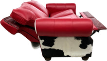 Load image into Gallery viewer, Red Holstein Double Recliner Love Seat