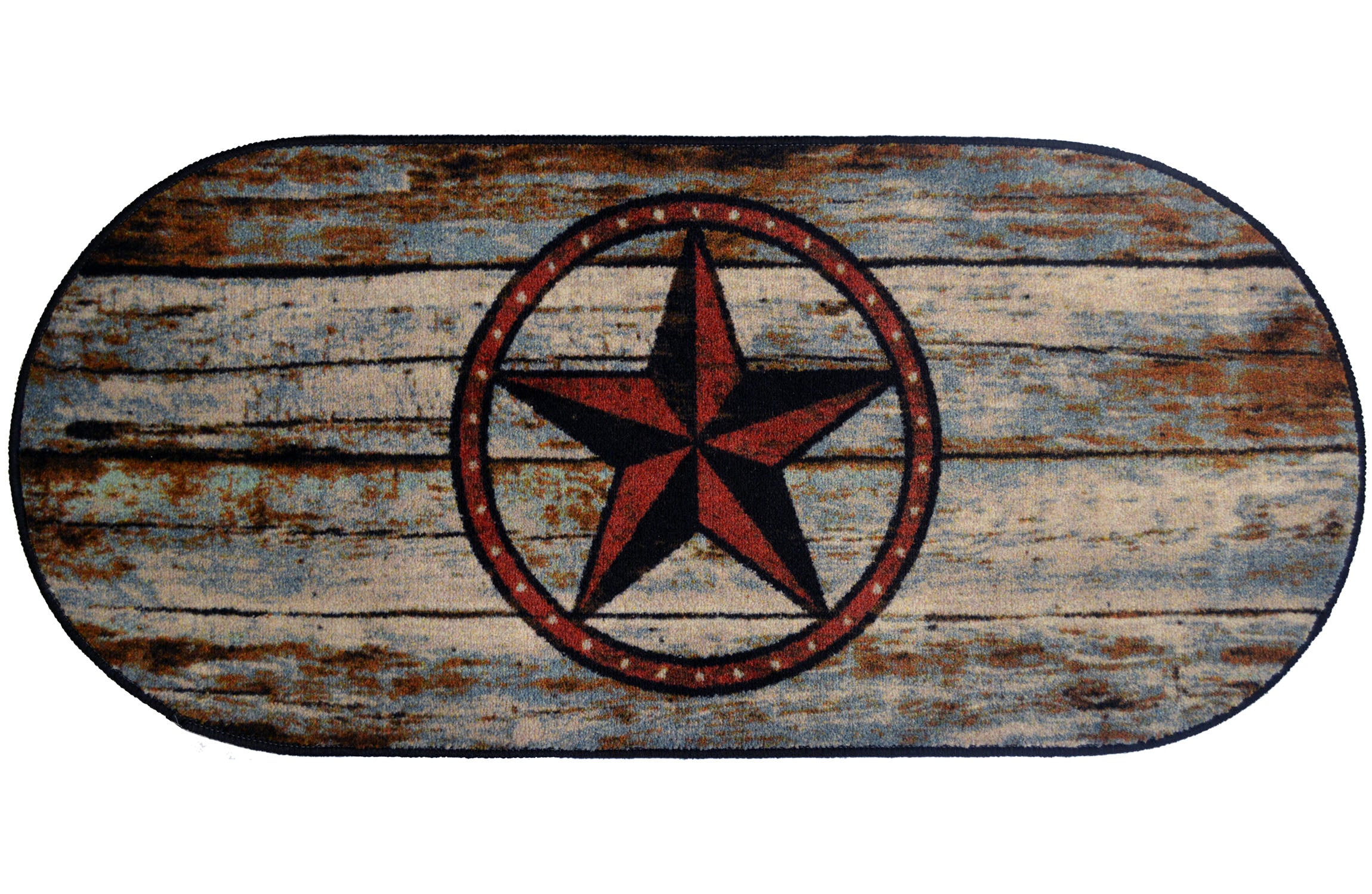 Cozy Cabin Collection Barn Star Area Rug – Great Blue Heron Furniture