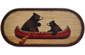 Cozy Cabin Collection Bear Canoe Area Rug