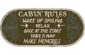 Cozy Cabin Collection Cabin Rules 20"x44" Oval Area Rug