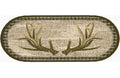 Cozy Cabin Collection Trophy Rack 20"x44" Oval Area Rug