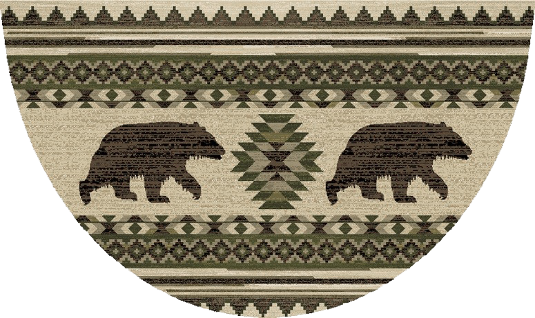 Cozy Cabin Collection Bear Brothers Area Rug