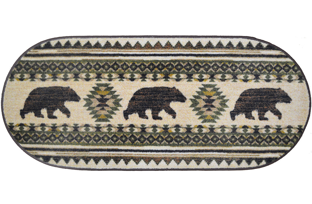 Cozy Cabin Collection Bear Brothers Area Rug