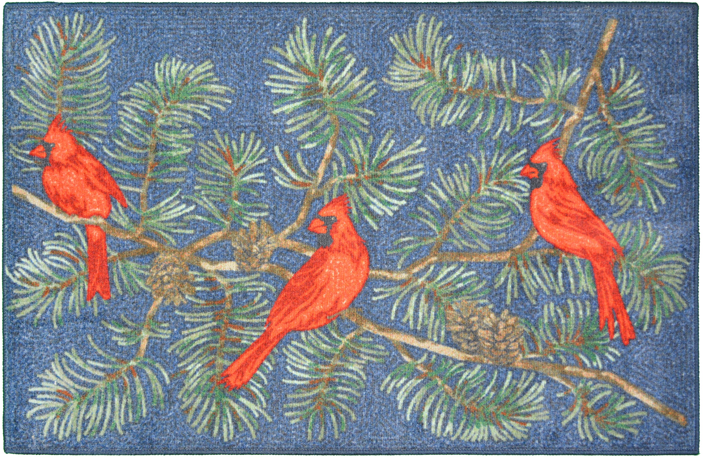 Cozy Cabin Collection Cardinal Blue 30"x46" Area Rug