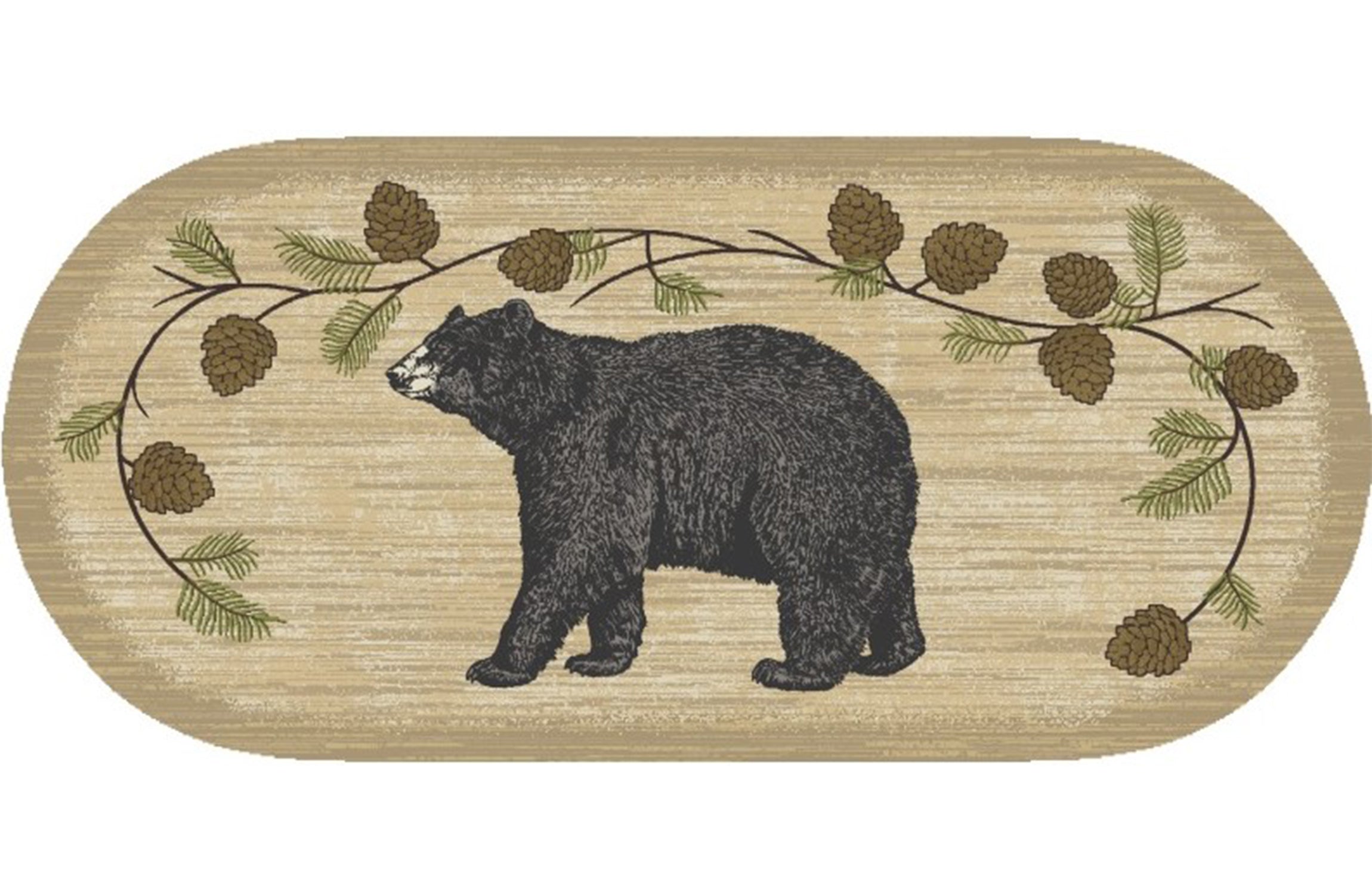 Cozy Cabin Collection Bear Sighting 20X44 Area Rug
