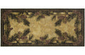 Cozy Cabin Collection Pine Cone Gingham Area Rug