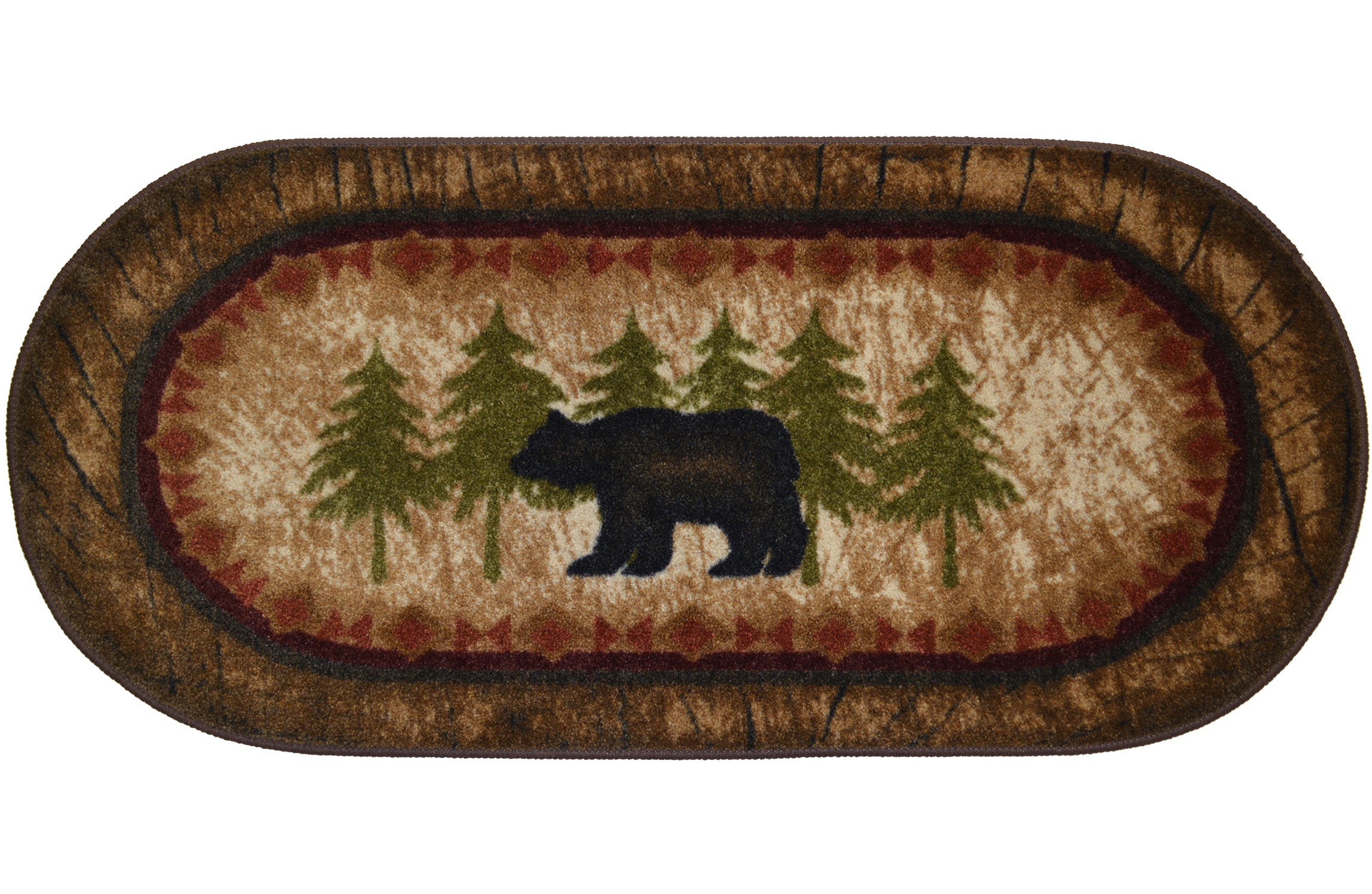 Cozy Cabin Collection Birch Bear Area Rug