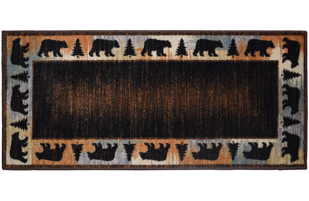 Cozy Cabin Collection Wandering Bear Multi Area Rug