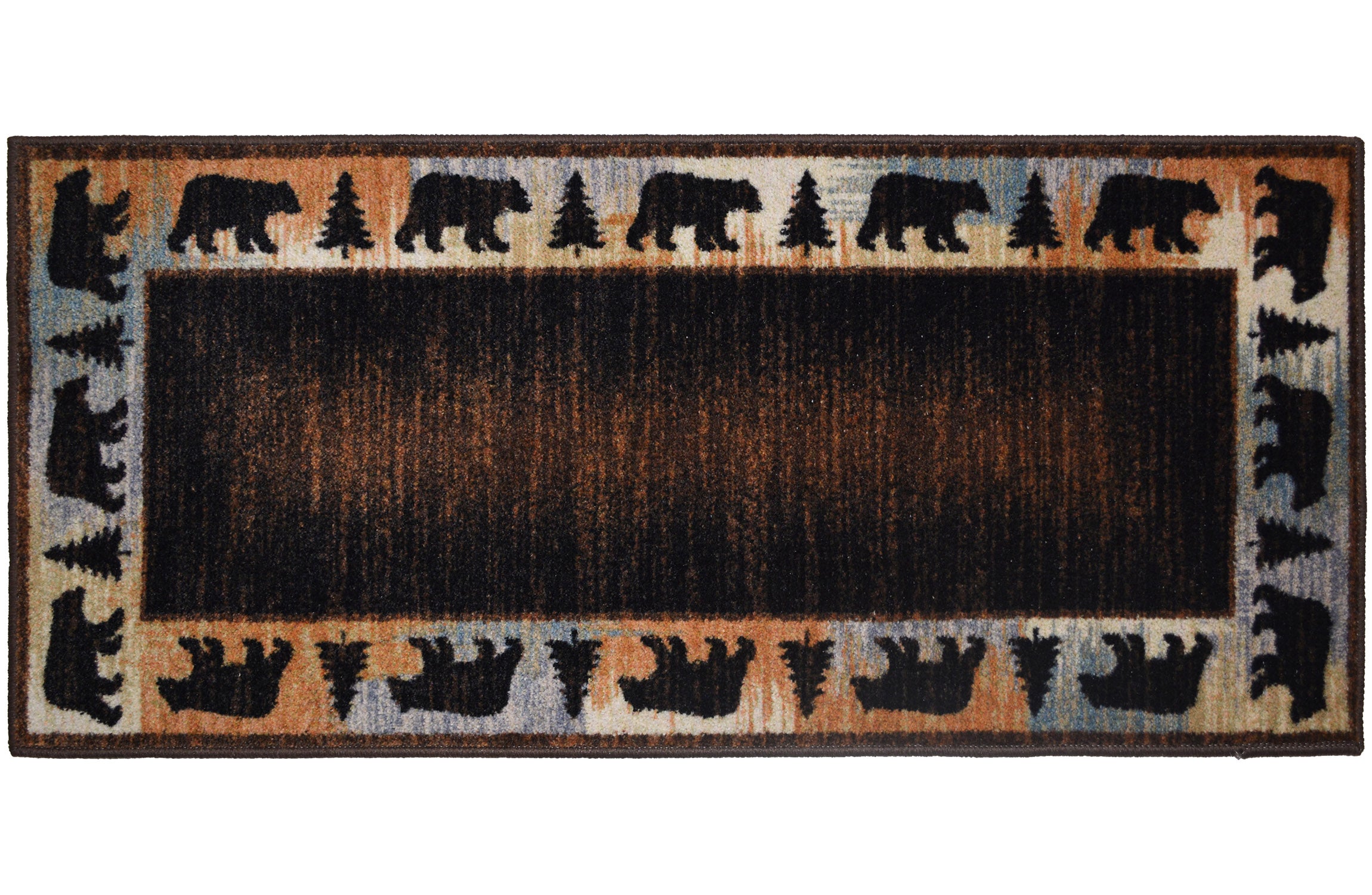 Cozy Cabin Collection Wandering Bear Multi Area Rug