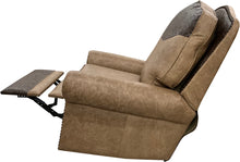 Load image into Gallery viewer, western contemporary swivel glider recliner, western leather swivel recliner