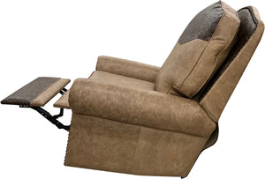 western contemporary swivel glider recliner, western leather swivel recliner