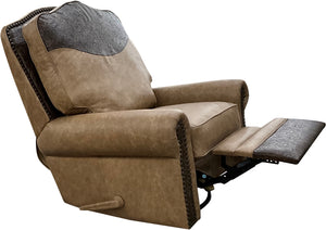 western contemporary swivel glider recliner, western leather swivel recliner