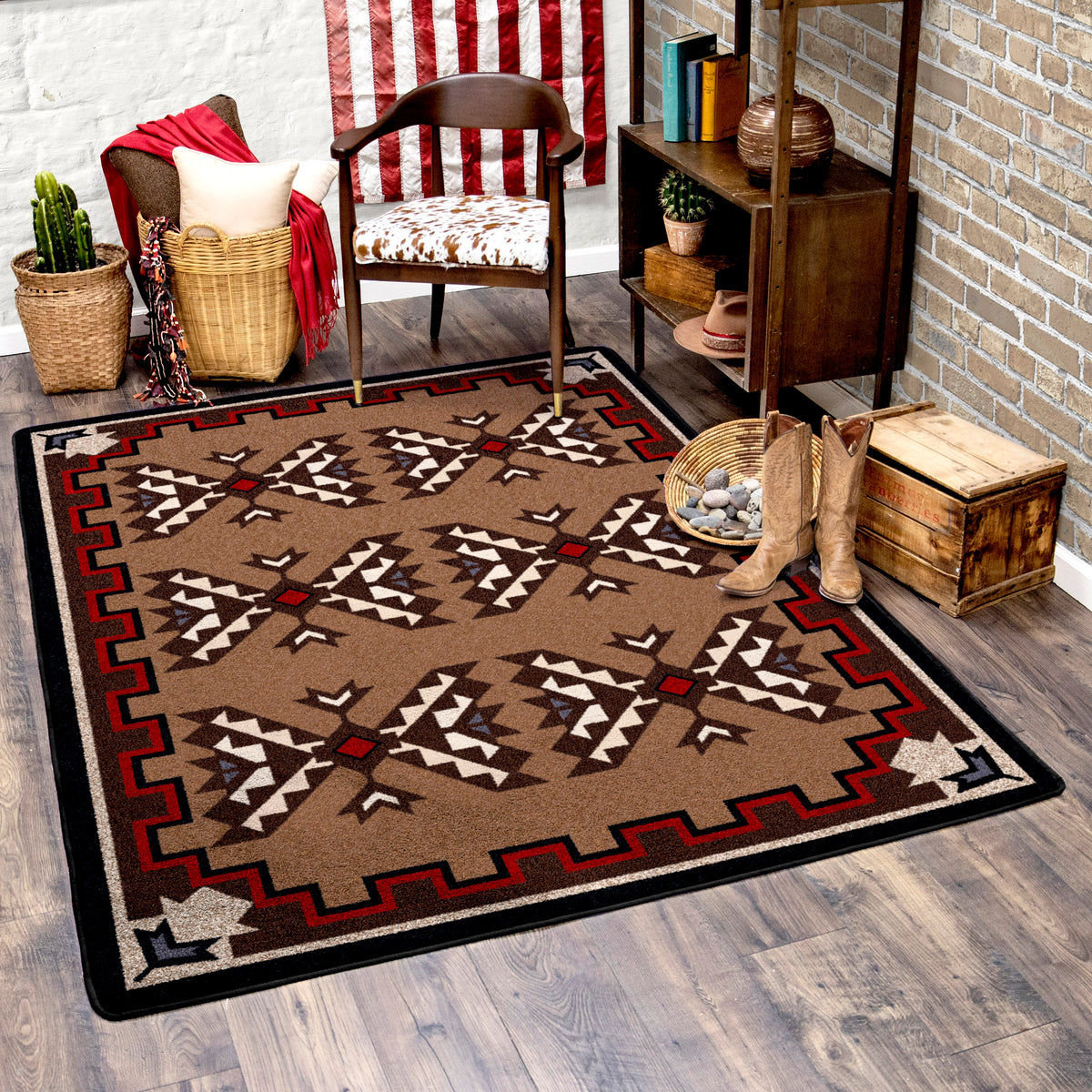 Image of an area rug, Cami Blanket - Brown