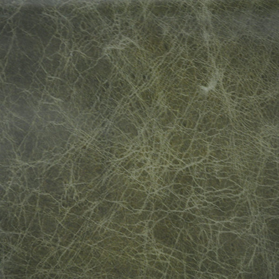 Green flat leather material swatch