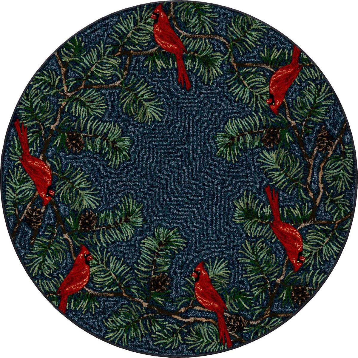 Image of an area rug, Cardinals - Navy