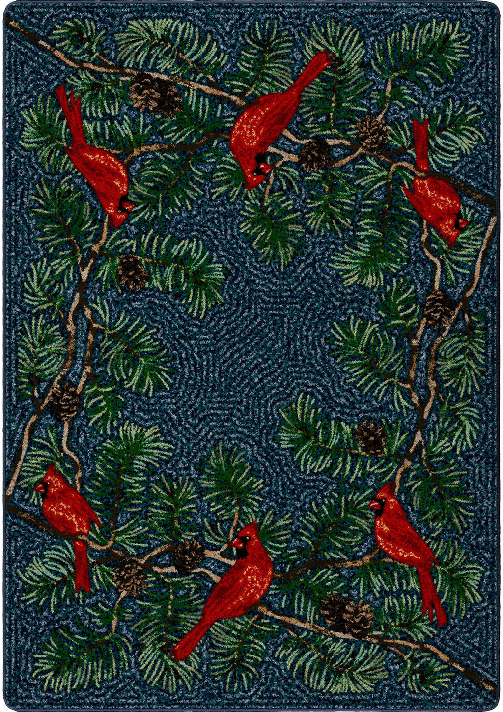Image of an area rug, Cardinals - Navy