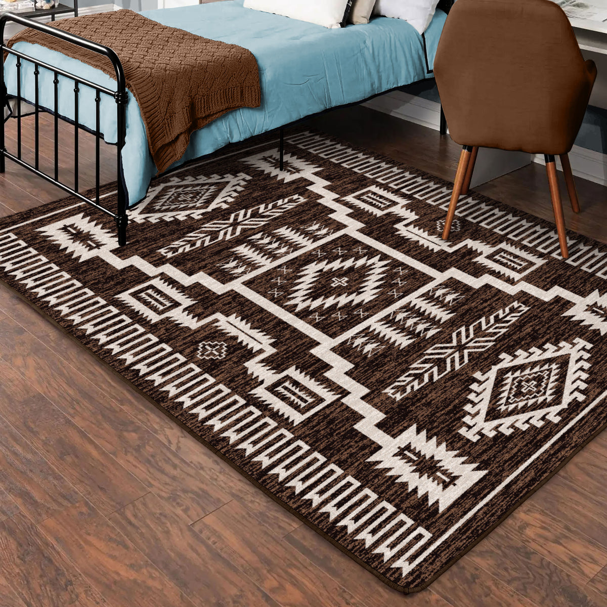 Image of an area rug, Cloudburst - Chocolate