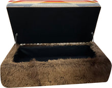 Load image into Gallery viewer, Pendleton Wyeth Trails &amp; Buffalo Hide Western Storage Ottoman