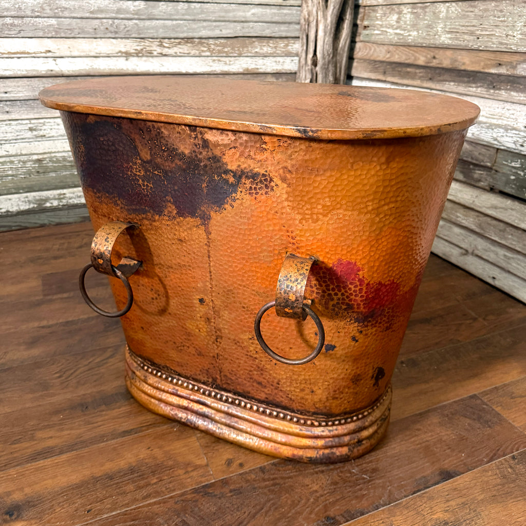 Copper Storage End Table