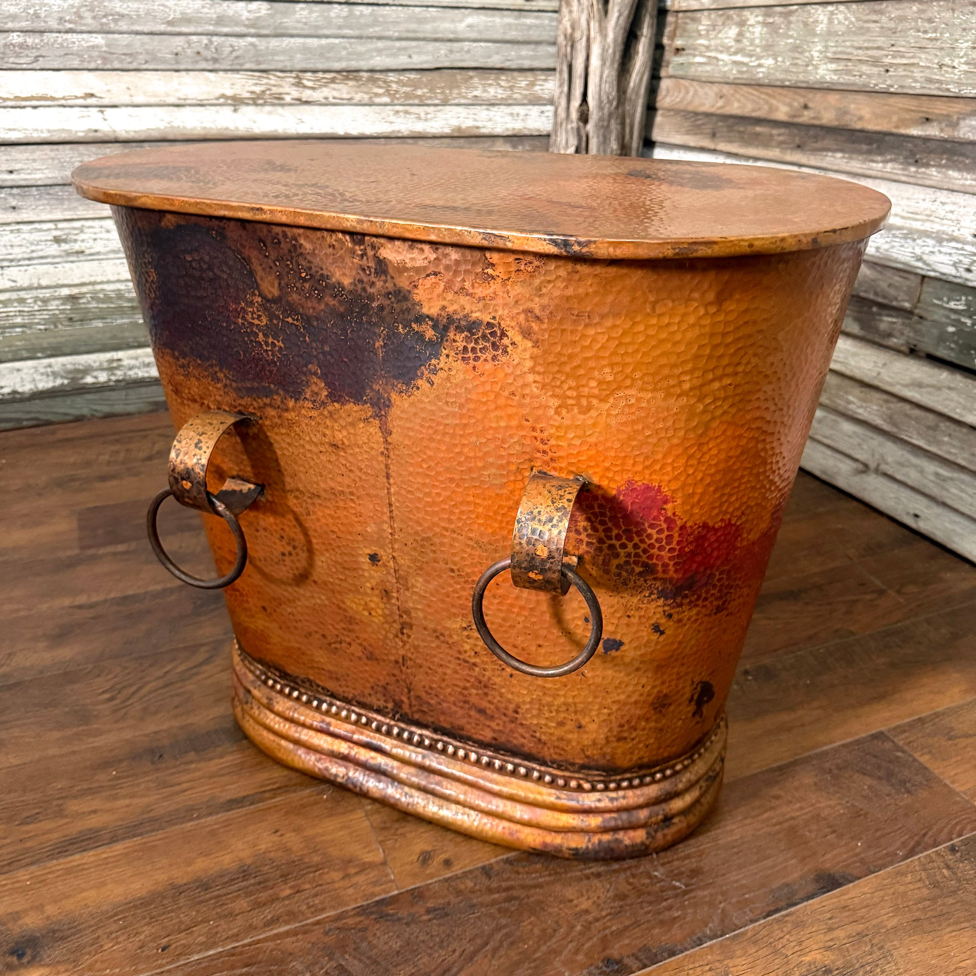 Copper Storage End Table
