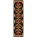 Image of an area rug, Council Fire - Red