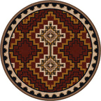Image of an area rug, Council Fire - Red