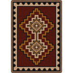 Image of an area rug, Council Fire - Red
