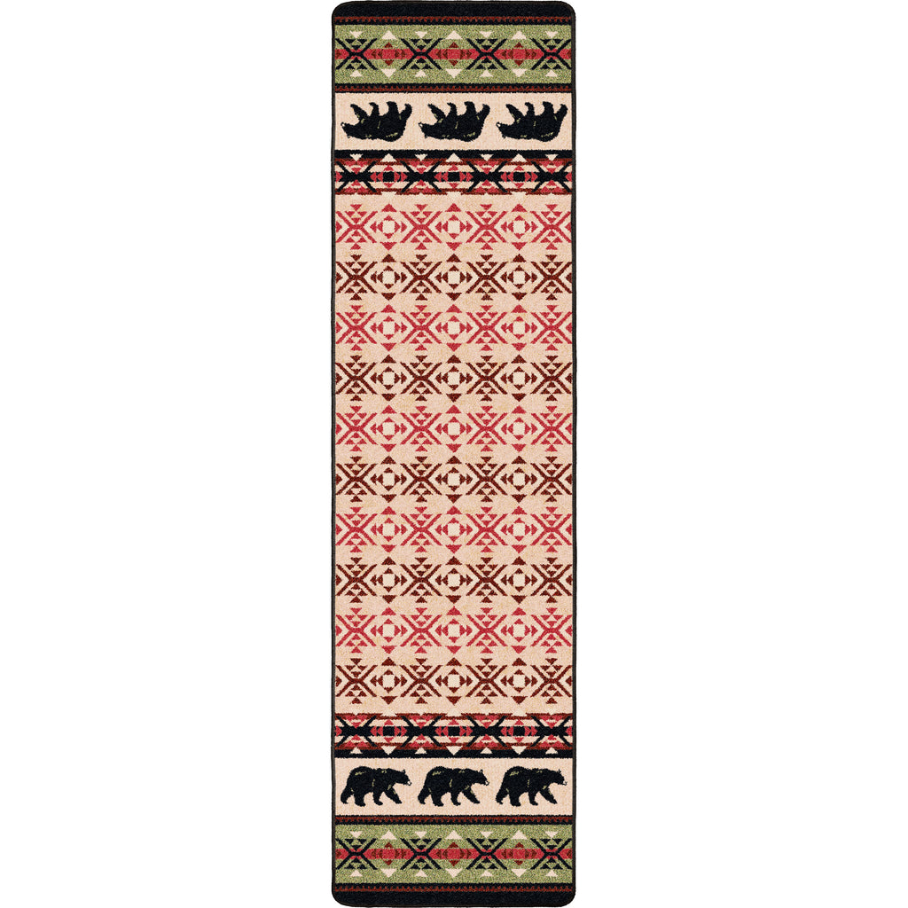 Image of an area rug, Cozy Bears - Burnt Red