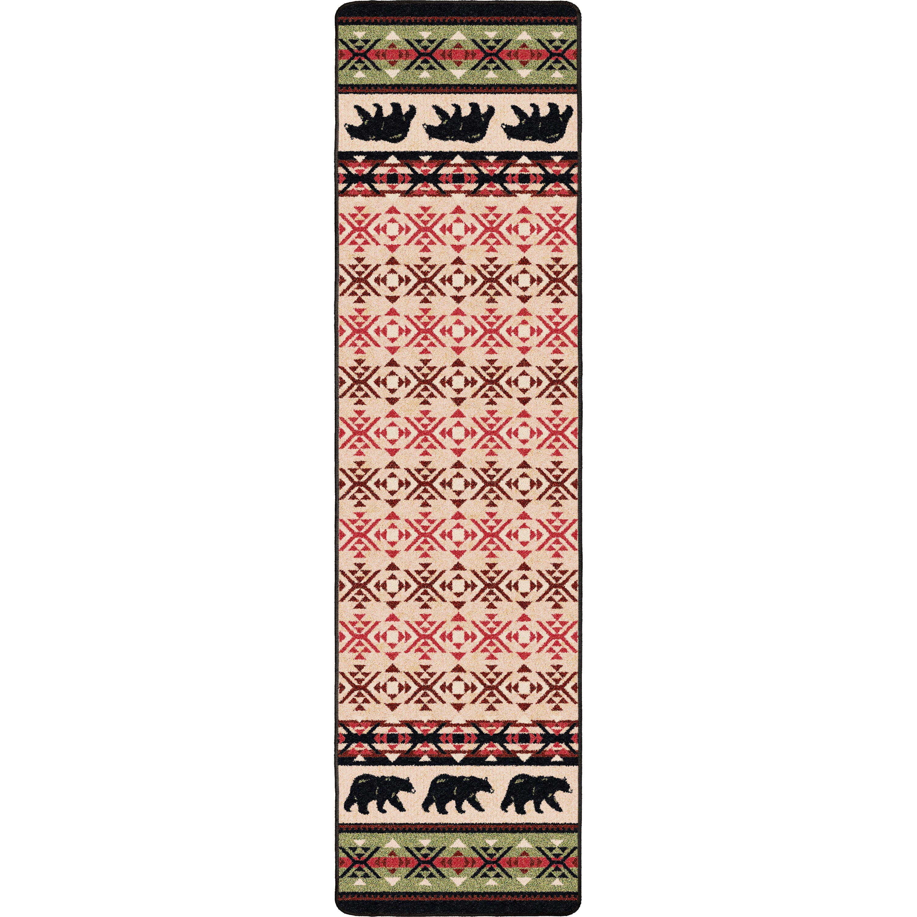 Image of an area rug, Cozy Bears - Burnt Red