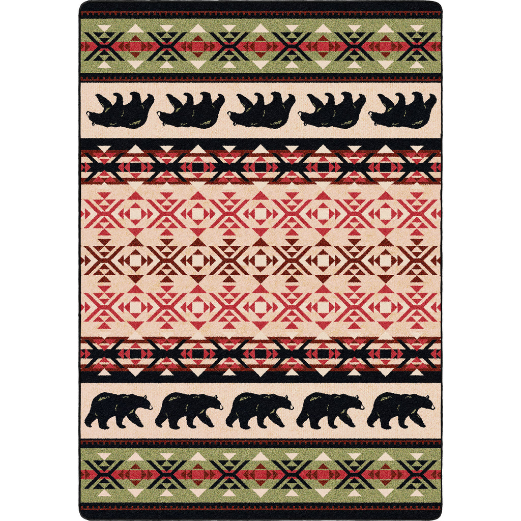 Image of an area rug, Cozy Bears - Burnt Red