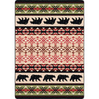 Image of an area rug, Cozy Bears - Burnt Red