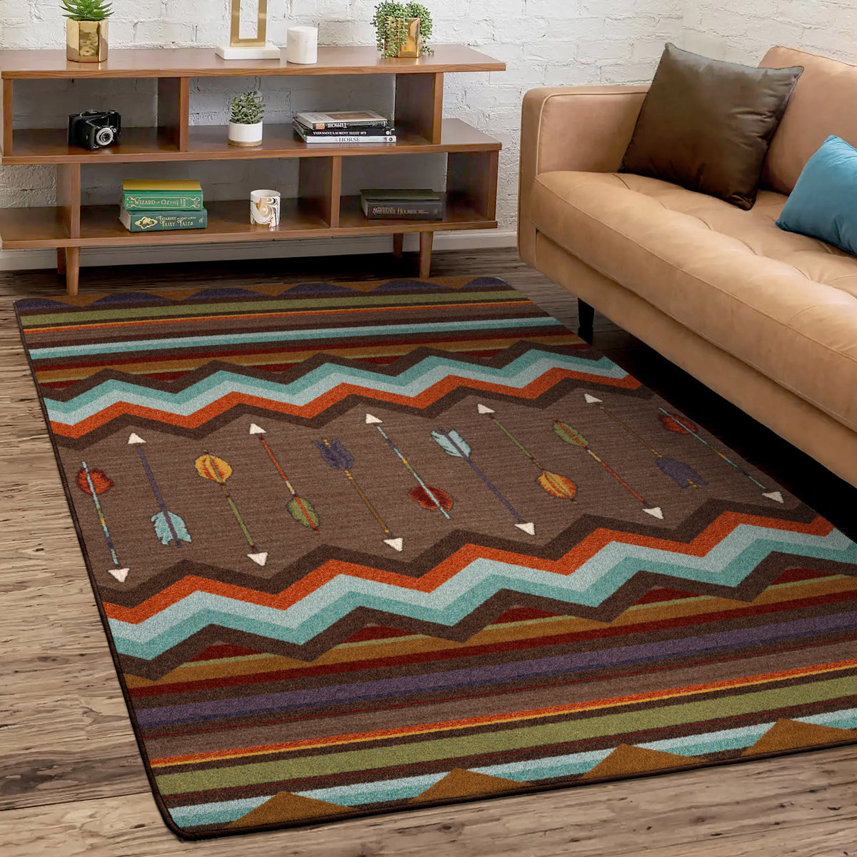 Image of an area rug, Cresting Fletcher - Rainbow