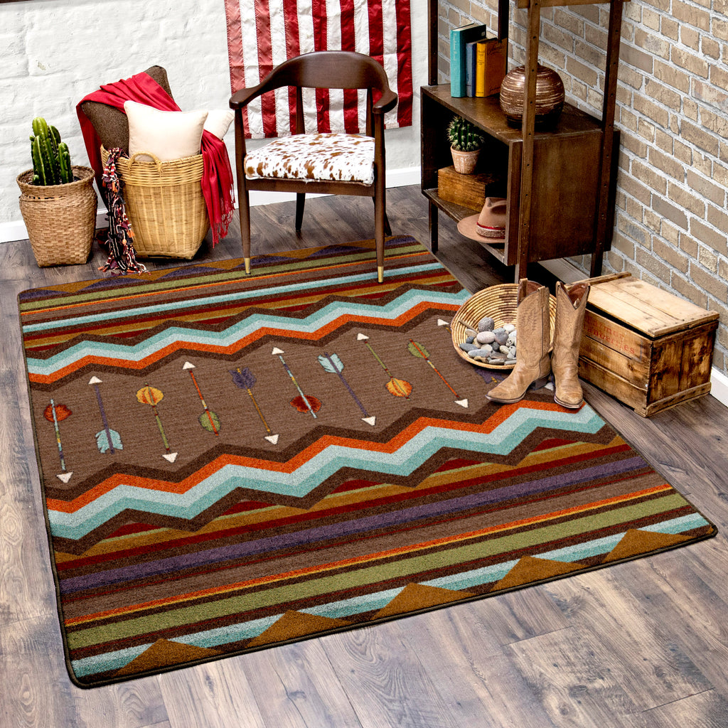 Image of an area rug, Cresting Fletcher - Rainbow