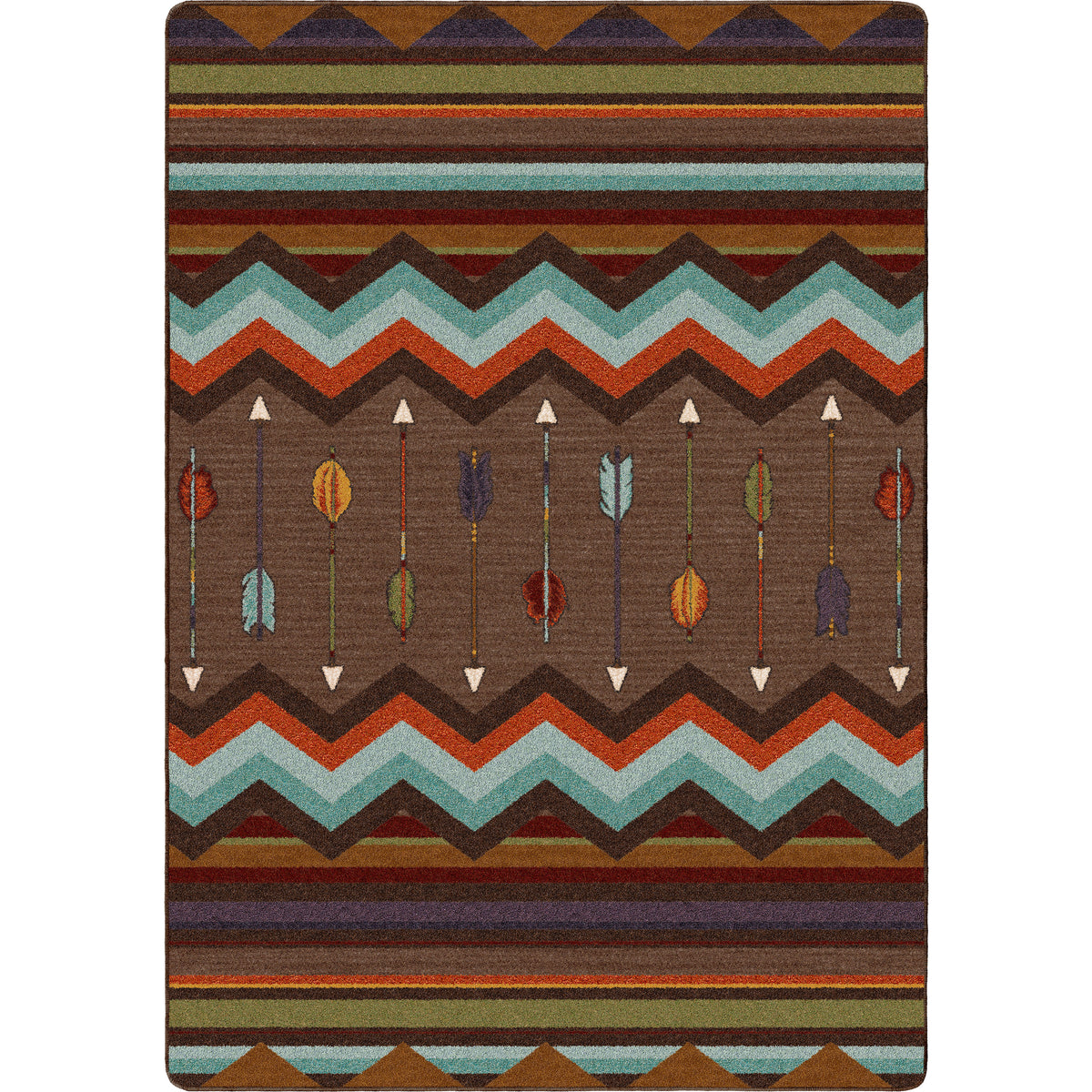 Image of an area rug, Cresting Fletcher - Rainbow